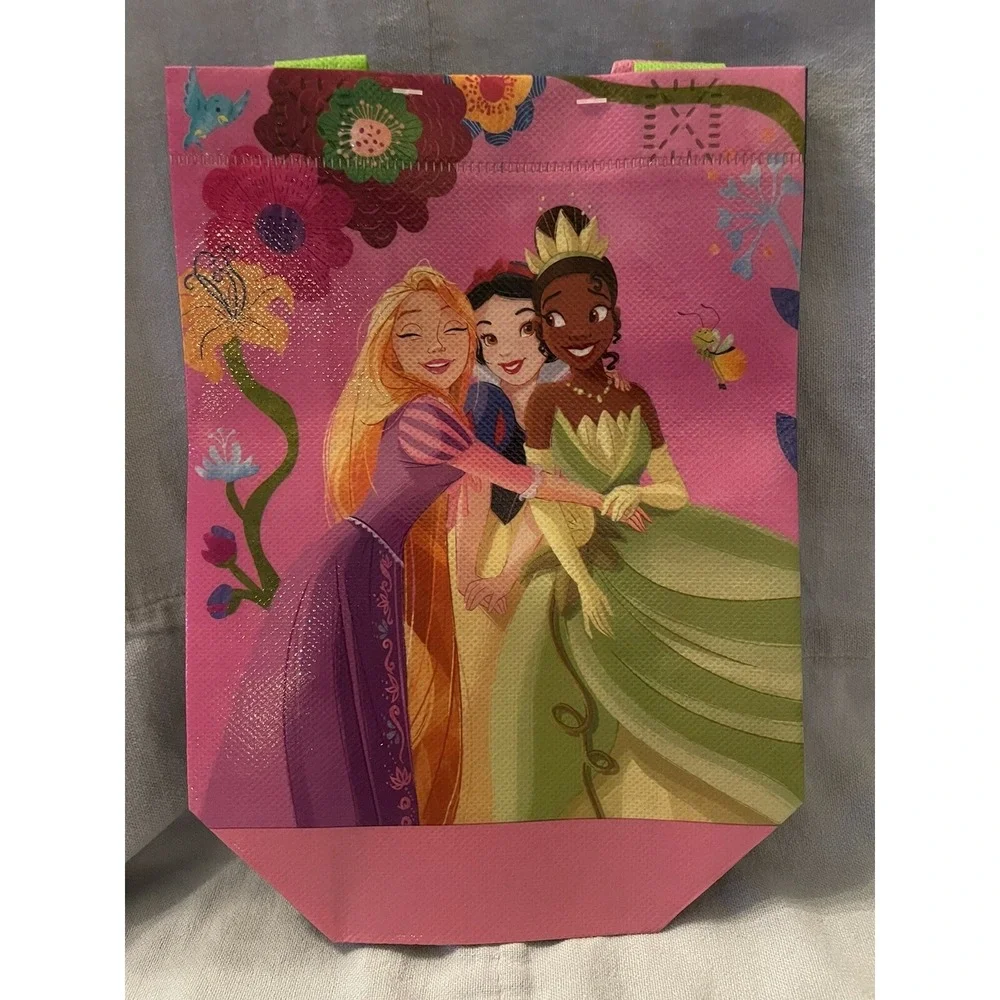 NEW Disney Princess 2 Pack Mini Reusable Halloween Bags w/ Handles Pink/Blue